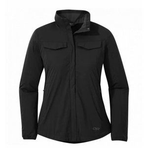 Outdoor Research MicroLight Shirt Jacket Womens S Blk Pertex Nylon Hiking Travel